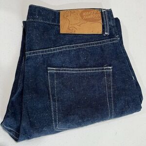 Naked&Famous Easy Guy Blue Button Fly Mainline Selvedge Indigo Sz 32x29  Japan